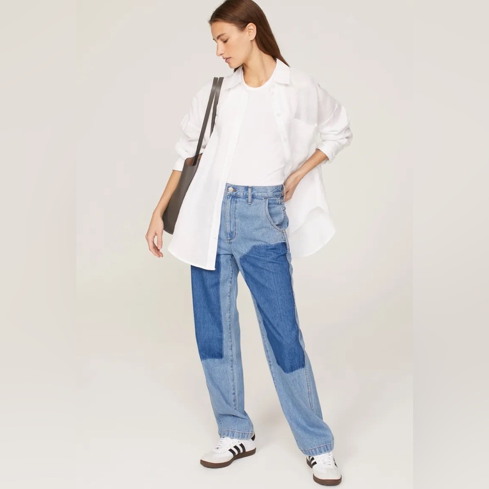 Madewell Perfect Vintage Straight Leg Jeans in Two Tone